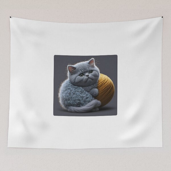 Item preview, Funny And Cute Cat With A Ball Of Wool designed and sold by youngle.