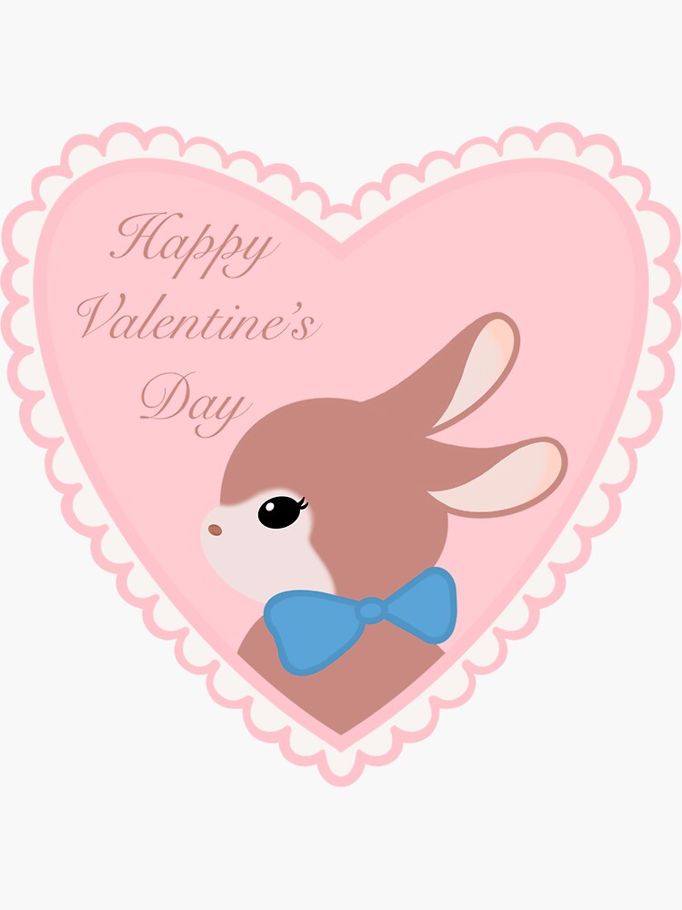 bunny love Sticker for Sale by worldsgirl