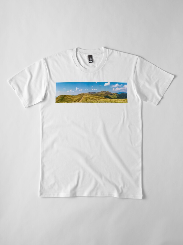 Alternate view of footpath through rolling hills of mountain ridge Premium T-Shirt