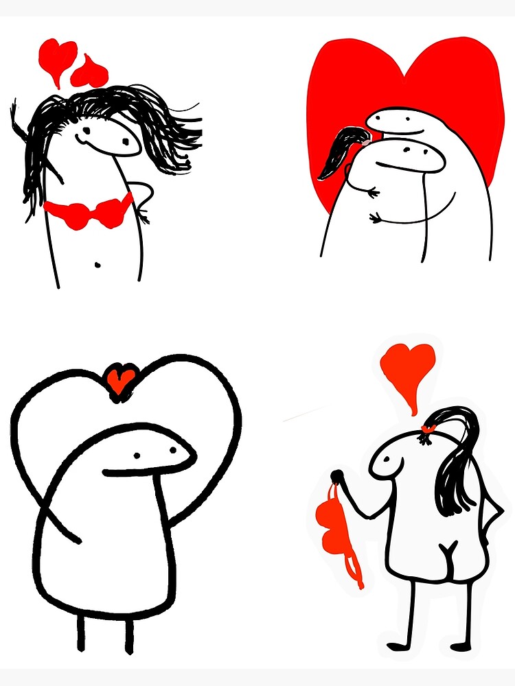 Flork in love meme | Art Board Print