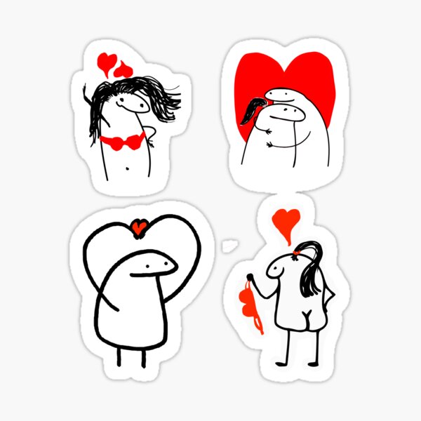 Pegatina Set Stickers Flork Meme Love 1 De Henrybenedetti Redbubble 