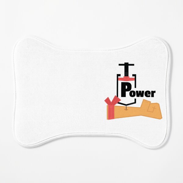 Power Shot Super Hero Booster Injection Super Powers Vaccine Needle In The Arm Dog Mat