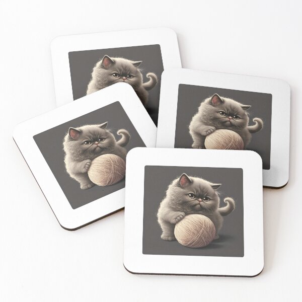 Item preview, Funny And Cute Cat With A Ball Of Wool designed and sold by youngle.