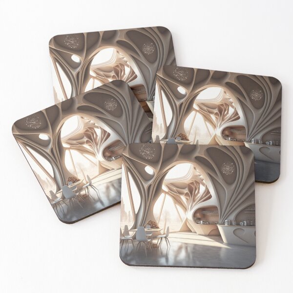 Item preview, futuristic contemporary interior design of a restaurant designed and sold by BIBIHOX.