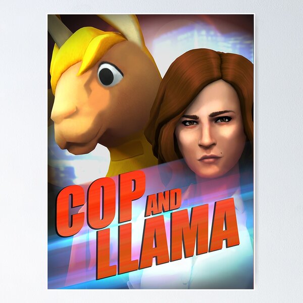 Artikel-Vorschau von "Cop and Llama" High Definition Original Sims 4 Basegame Baumodus-Poster, designt und verkauft von hyperfix8ion.