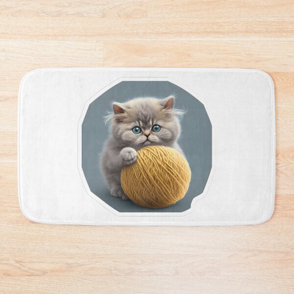 Item preview, Funny And Cute Cat With A Ball Of Wool designed and sold by youngle.