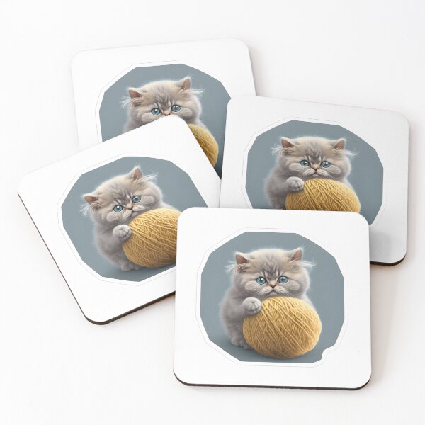 Item preview, Funny And Cute Cat With A Ball Of Wool designed and sold by youngle.