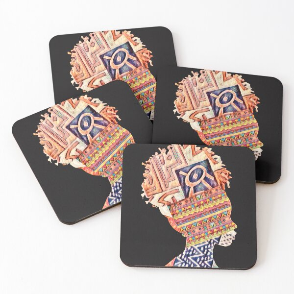Item preview, Abstract Portrait Colorful African Women designed and sold by marvacousins246.