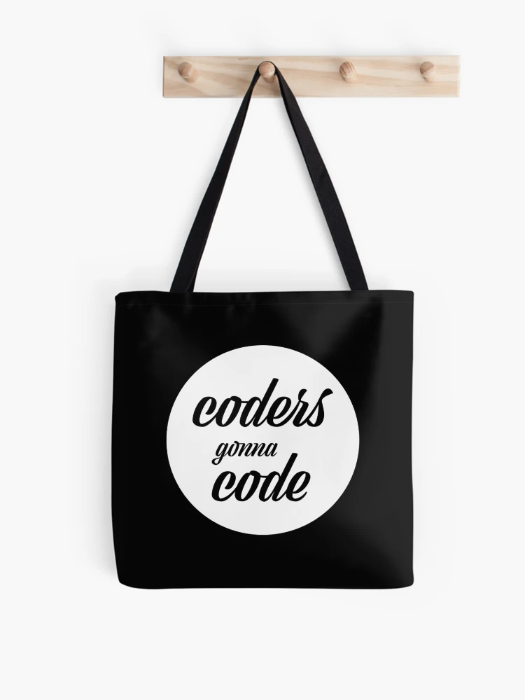 Thumbnail 1 of 2, Tote Bag, Coders gonna code designed and sold by KeepOnCoding.