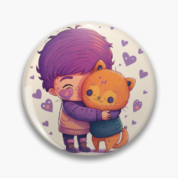 Item preview, Cute Cat hugging a little kid kawaii designed and sold by lelixart.