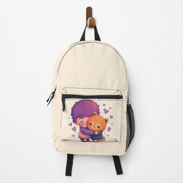 Item preview, Cute Cat hugging a little kid kawaii designed and sold by lelixart.