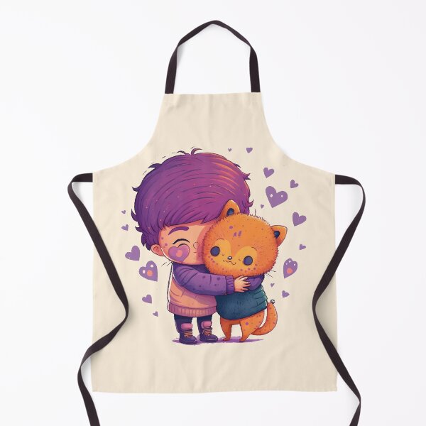 Item preview, Cute Cat hugging a little kid kawaii designed and sold by lelixart.