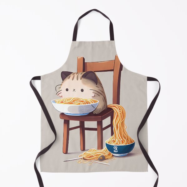 Aperçu de l'œuvre Chat qui mange des spaghettis créée et vendue par AiCollection.