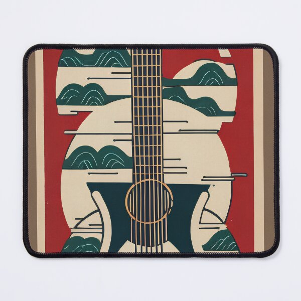 Item preview, Acoustic Guitar Japanese Style Abstract Artwork designed and sold by redjaygraphics.
