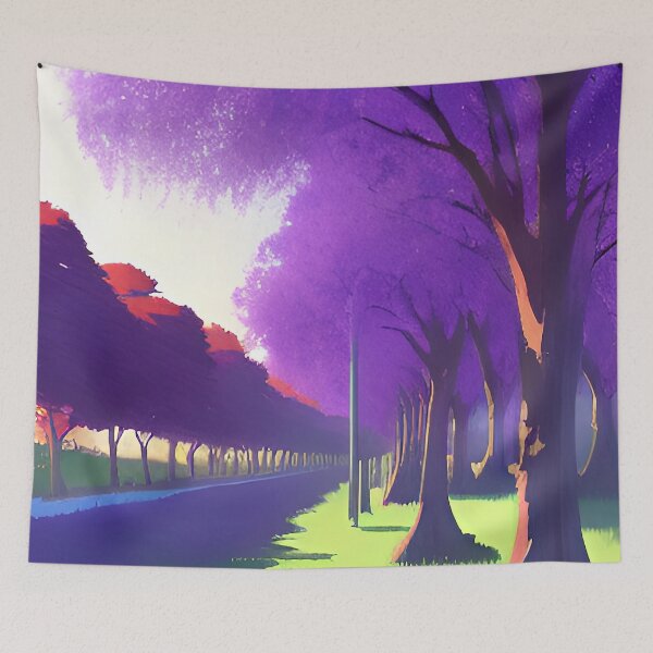 Item preview, Street Full of Jacaranda Trees designed and sold by Arkneer.