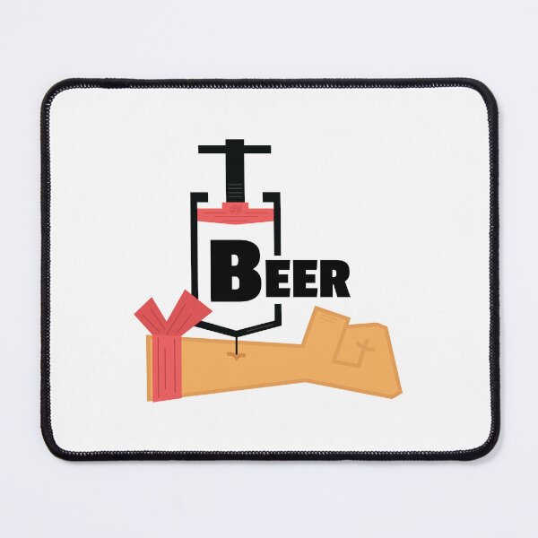 Item preview, Beer Shot Arm Injection Beer IV Vaccine Man Cave Getting High Beeraholic Junkie Addict designed and sold by doseofwin.