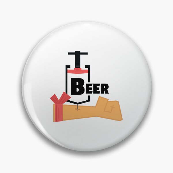 Item preview, Beer Shot Arm Injection Beer IV Vaccine Man Cave Getting High Beeraholic Junkie Addict designed and sold by doseofwin.