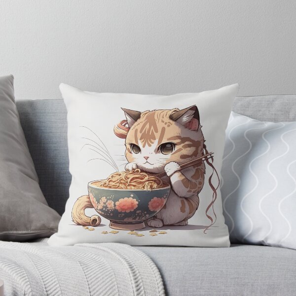 Item preview, Cat Eating Spaghetti designed and sold by AiCollection.