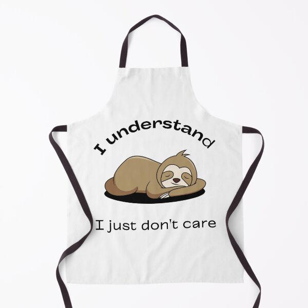 Item preview, Lazy Sloth's Mantra: I Understand, I Just Don't Care - Sloth Sleeping - black letters designed and sold by Mechanical-Artt.