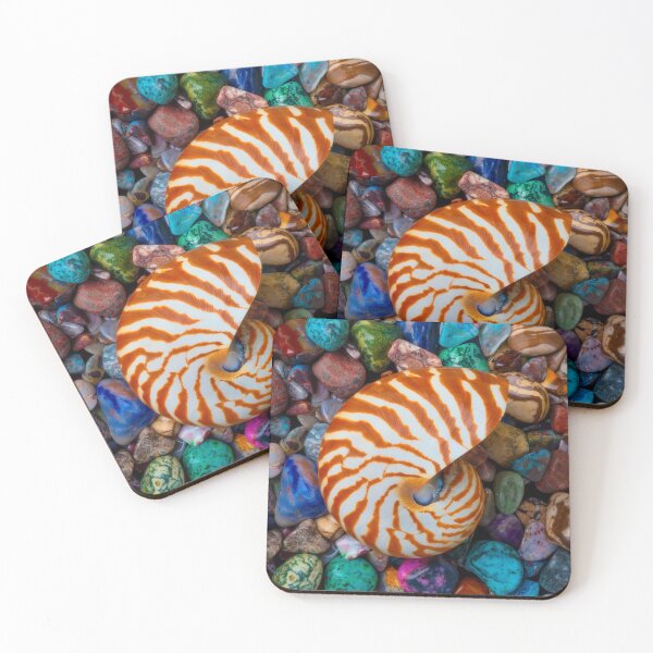 Item preview, Natural Nautilus Shell On Colorful Stones designed and sold by Garry Gay.