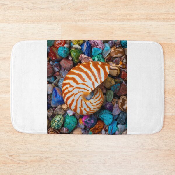 Item preview, Natural Nautilus Shell On Colorful Stones designed and sold by Garry Gay.