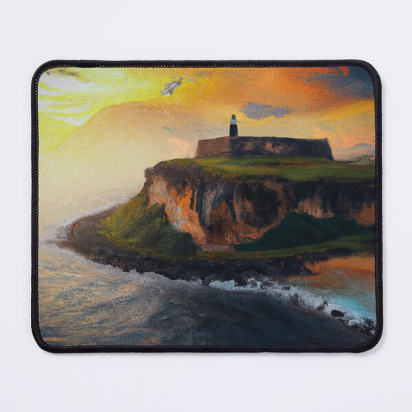 Item preview, El Morro at sunset in Puerto Rico digital art designed and sold by CieloLeonDesign.