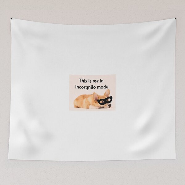 Item preview, Incorgnito mode corgi - corgi pun print designed and sold by dreamwish.