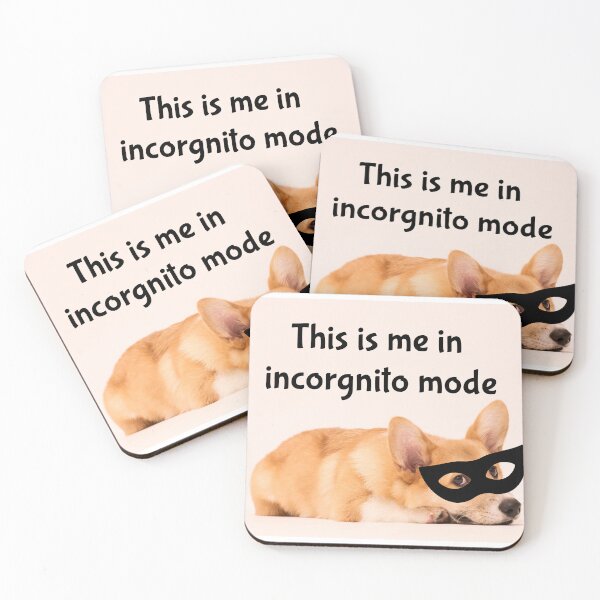 Item preview, Incorgnito mode corgi - corgi pun print designed and sold by dreamwish.