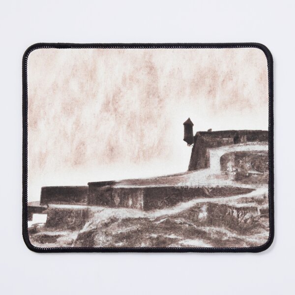 Item preview, Charcoal of El Morro in Puerto Rico designed and sold by CieloLeonDesign.