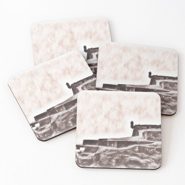 Item preview, Charcoal of El Morro in Puerto Rico designed and sold by CieloLeonDesign.
