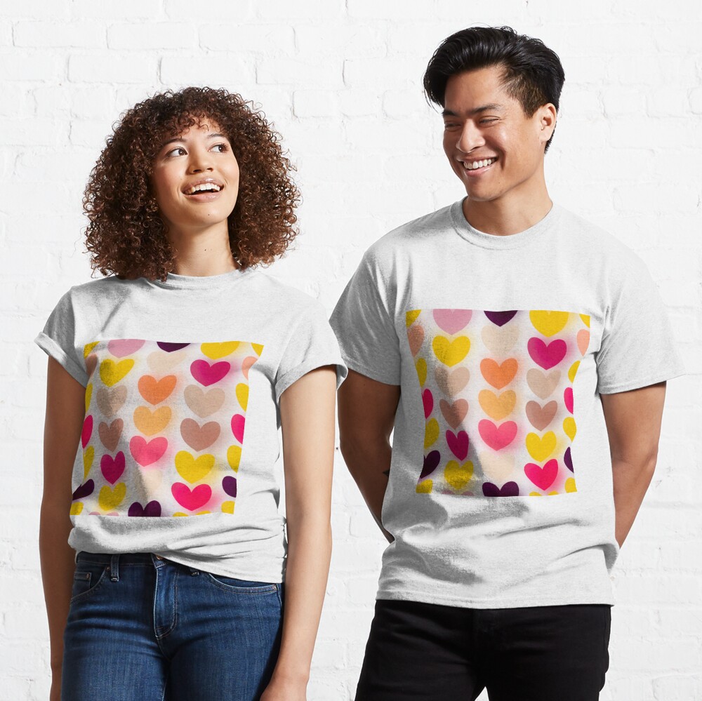 Abstract Hearts Tee- (Cream) - Silverado Jewelry