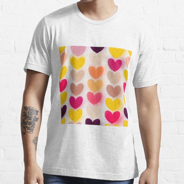 Abstract Hearts Tee- (Cream) - Silverado Jewelry