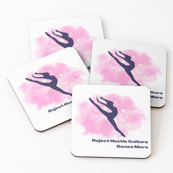 Item preview, Reject Hustle Culture - Dance More (Pink/Female Silhouette) designed and sold by T-WoodCreations.