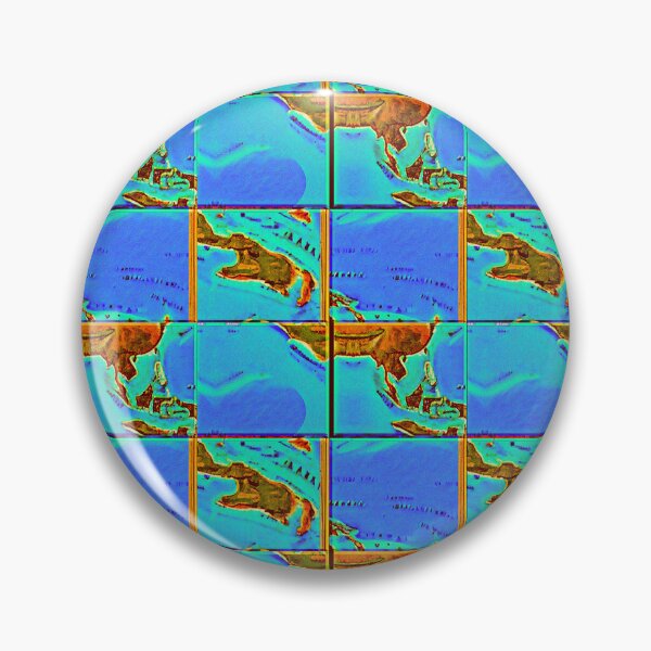 Item preview, PATCHWORK  ABSTRACT ANCIENT ARUBA  CARIBBEAN  SEA MAP PAINTING - ARUBA ONE HAPPY ISLAND. designed and sold by Ralek.