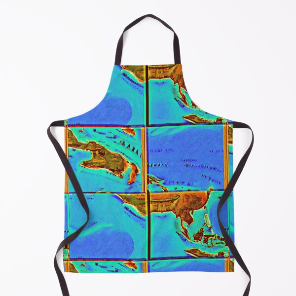 Item preview, PATCHWORK ABSTRACT ANCIENT ARUBA CARIBBEAN SEA MAP PAINTING - ARUBA ONE HAPPY ISLAND. designed and sold by Ralek.
