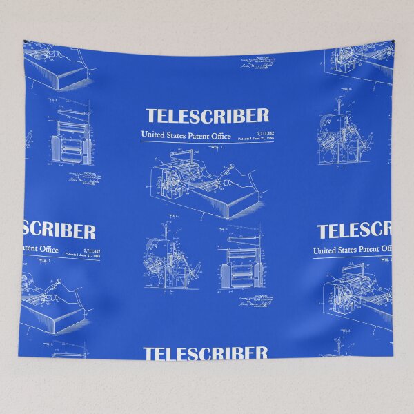Item preview, 1955 Telescriber patent drawing-Telescribe blueprint -vintage military system Lover Gift Idea designed and sold by ismdesigner.