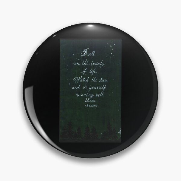 Item preview, Quote Card #15 - Dwell on the beauty of life. Watch the stars and see yourself running with them. - Buddha quote with northern lights illustration designed and sold by WordsOf--Wisdom.