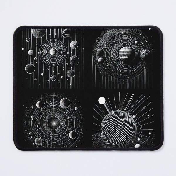 Item preview, Diagrammatic Drawing of Imaginary Universe, Black and White designed and sold by factory88.