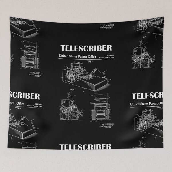 Item preview, 1955 Telescriber patent drawing-Telescribe blueprint -vintage military system Lover Gift Idea designed and sold by ismdesigner.