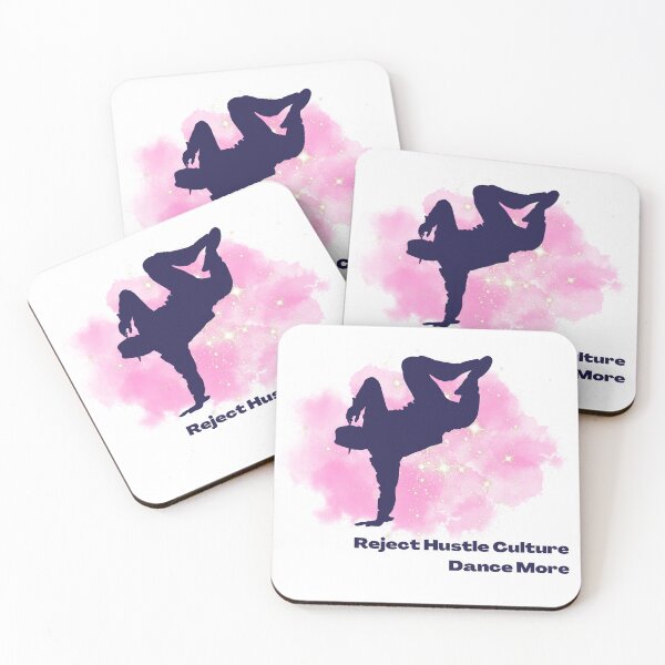 Item preview, Reject Hustle Culture - Dance More (Pink/Male Silhouette) designed and sold by T-WoodCreations.