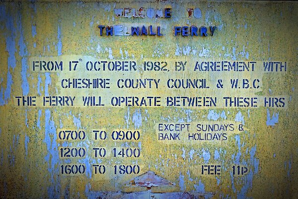 The Thelwall ferry times 