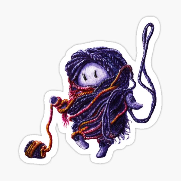 Illustration of Yarn Creature “Loop” Sticker