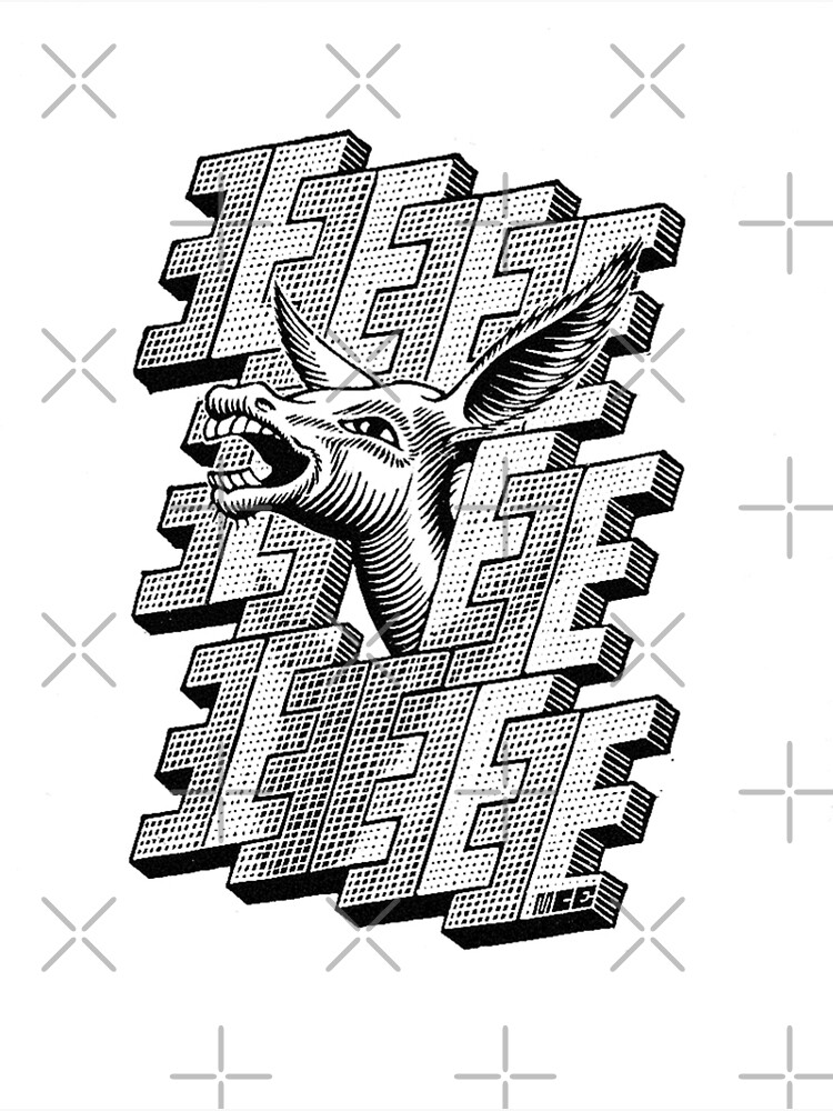 Disover M.C. Escher - E is for Ezel (Donkey), Dutch, 1898-1972 Premium Matte Vertical Poster