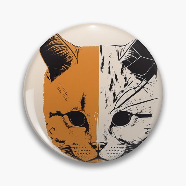 Item preview, Cat Face Lines Dual Colors designed and sold by DreadX3.