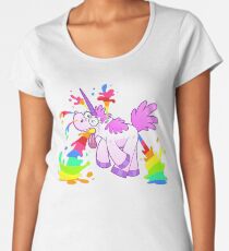Unicorn makes rainbow Women's Premium T-Shirt
