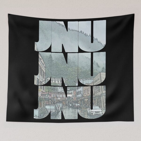 Item preview, Juneau, Alaska JNU Downtown Cityscape Repeating Pattern designed and sold by CrabbyLobster.