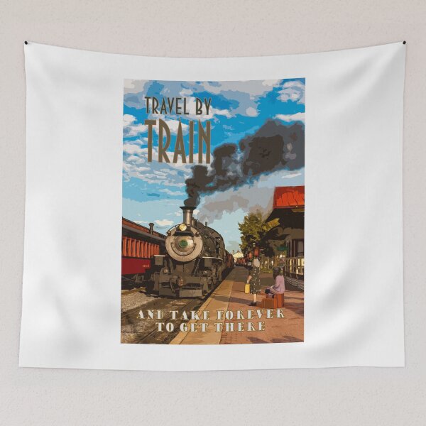 Item preview, Travel By Train Funny Travel Poster designed and sold by loggeron30.