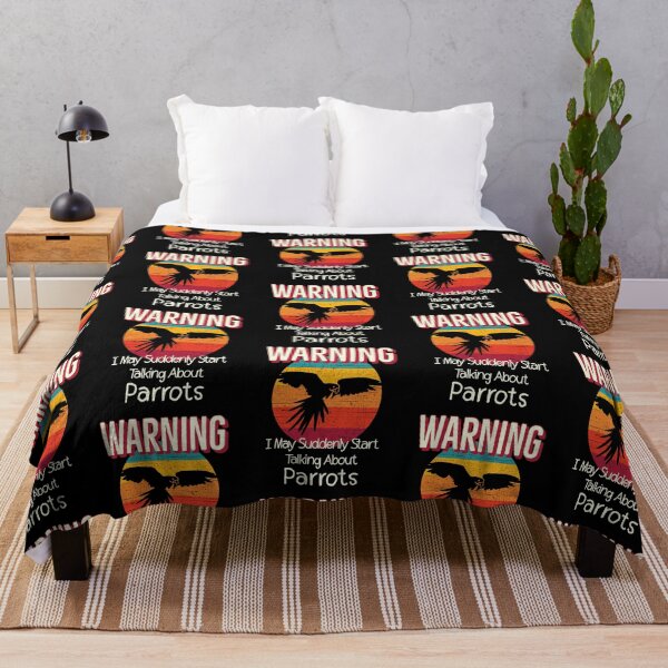 Item preview, Retro Warning I May Suddenly Start Talking About Parrots designed and sold by Zurickdesigns.