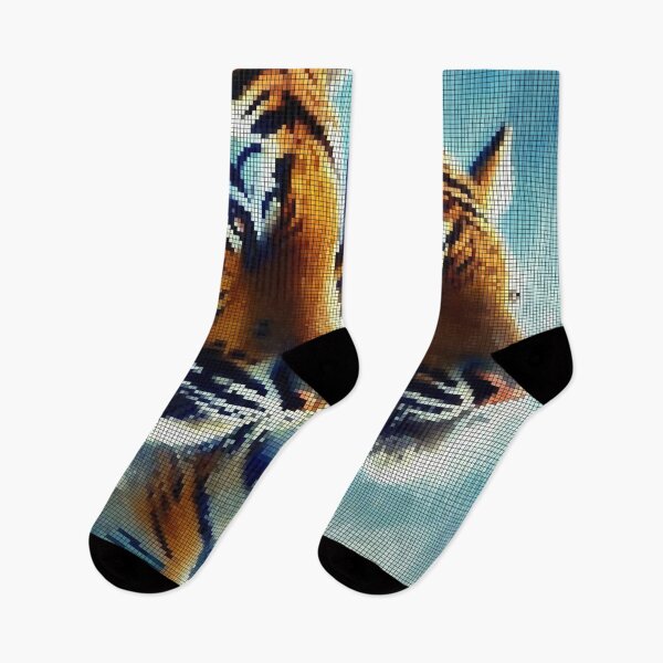 Item preview, Tiger Pixel 8-bit Art designed and sold by PixelDripped.