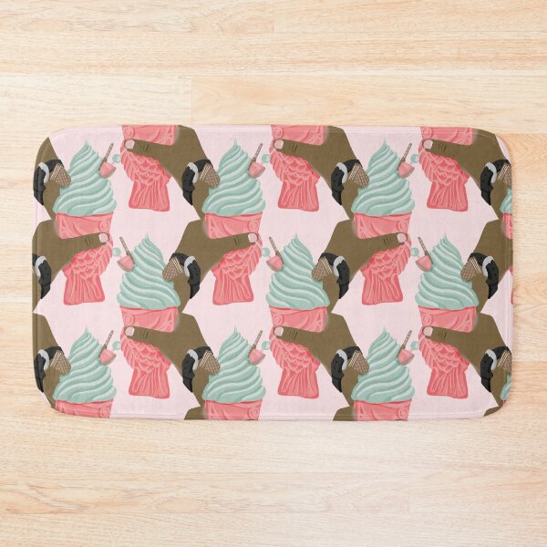 Item preview, Blush and Mint Taiyaki Soft Serve Swirl Ice Cream in Jelly Gouache designed and sold by Valerie Englehart.